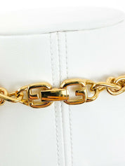 Bijoux Givenchy Paris New York Vintage Gold Tone Multi-Charm Necklace Faux Pearl