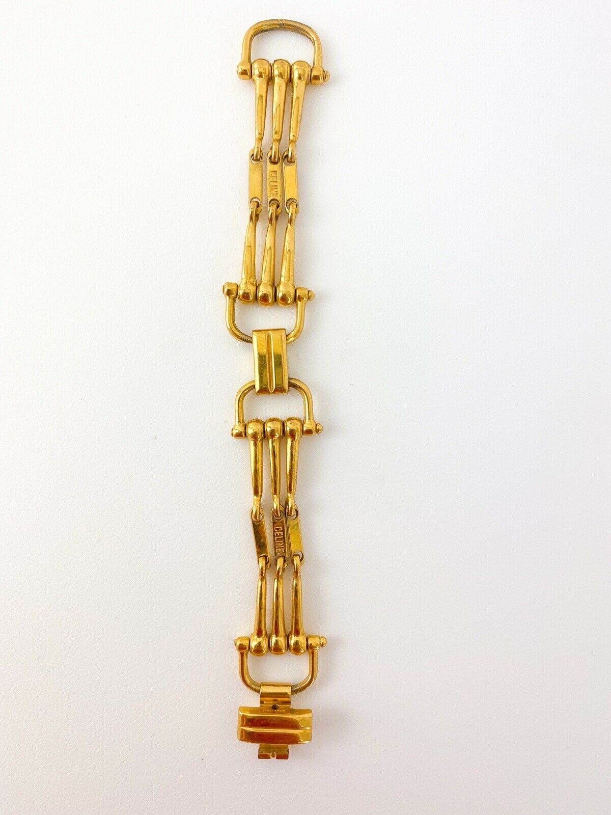Celine Paris Gold Tone Bracelet Made in Italy Stylish