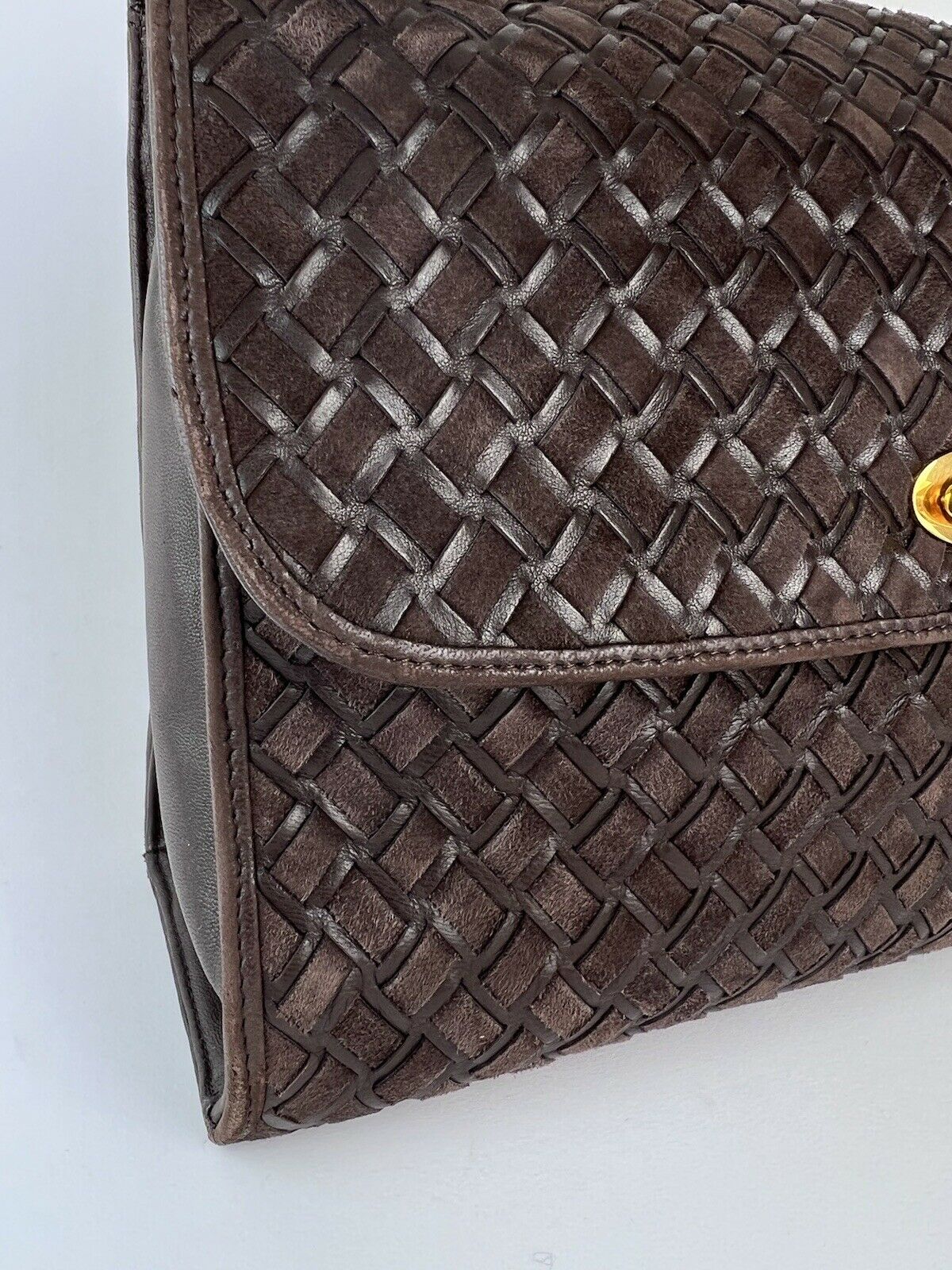 【SOLD OUT】BALLY Shoulder Bag Crossbody Bag Handbag Swede Leather Brown Vintage