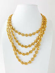Vintage Multi-Strands Chain Necklace Gold Tone Gorgeous