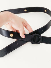 Christian Dior Black D BUCKLE Leather Belt Stunning 75 S