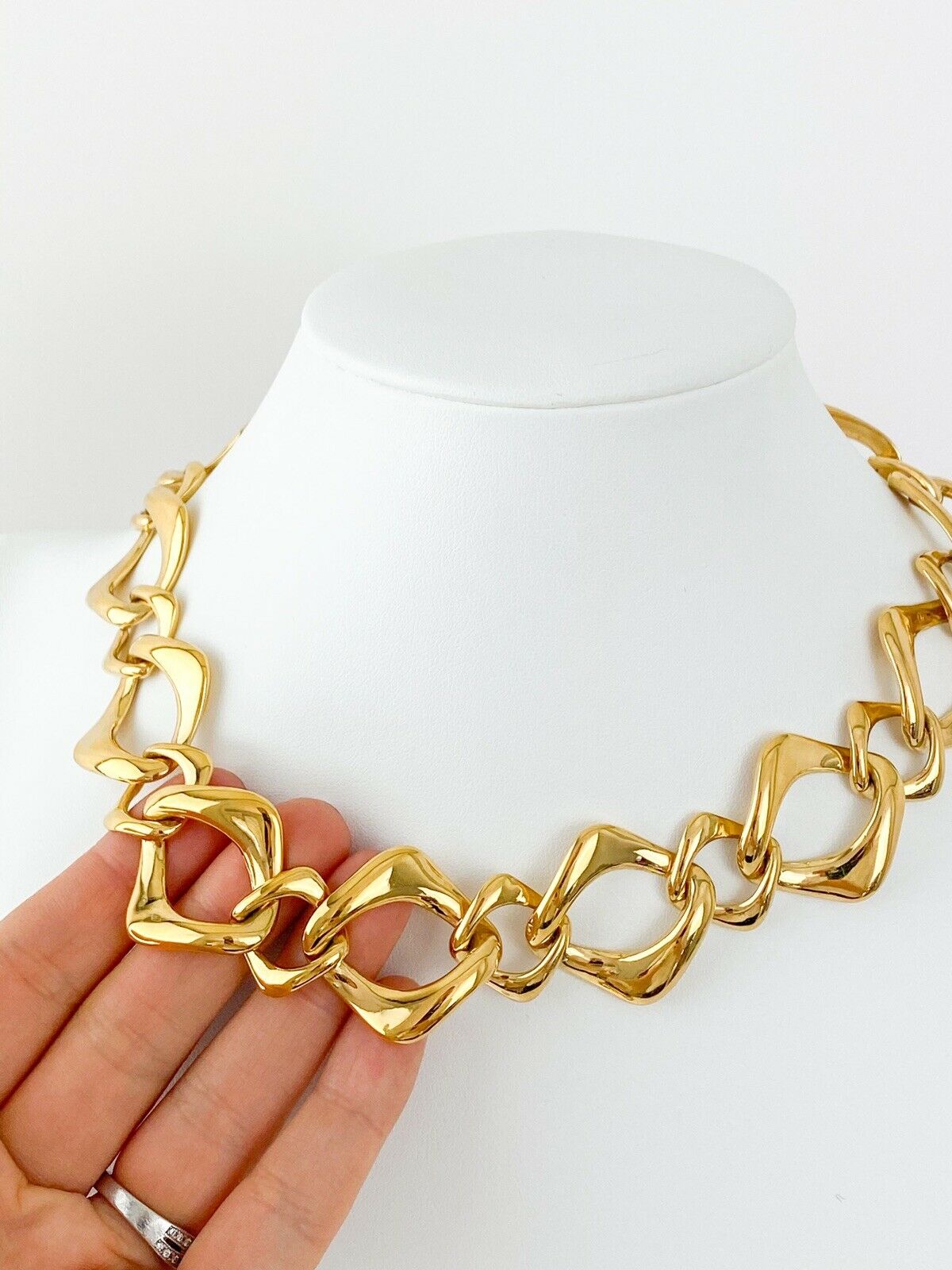 【SOLD OUT】YSL Yves Saint Laurent Vintage Chain Link Necklace Extra Large Beautiful