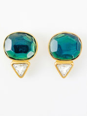vintage Yves Saint Laurent green resin necklace 