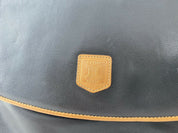 CELINE Vintage Leather Clutch Bag Logo Made in Italy Black Brown