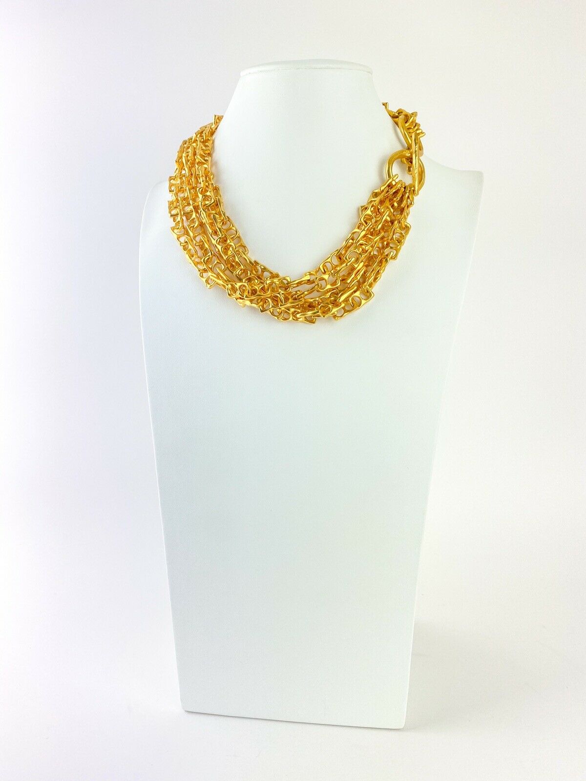 【SOLD OUT】Karl Lagerfeld Vintage Gold Tone Multi-Strands Chain Necklace Collector Piece