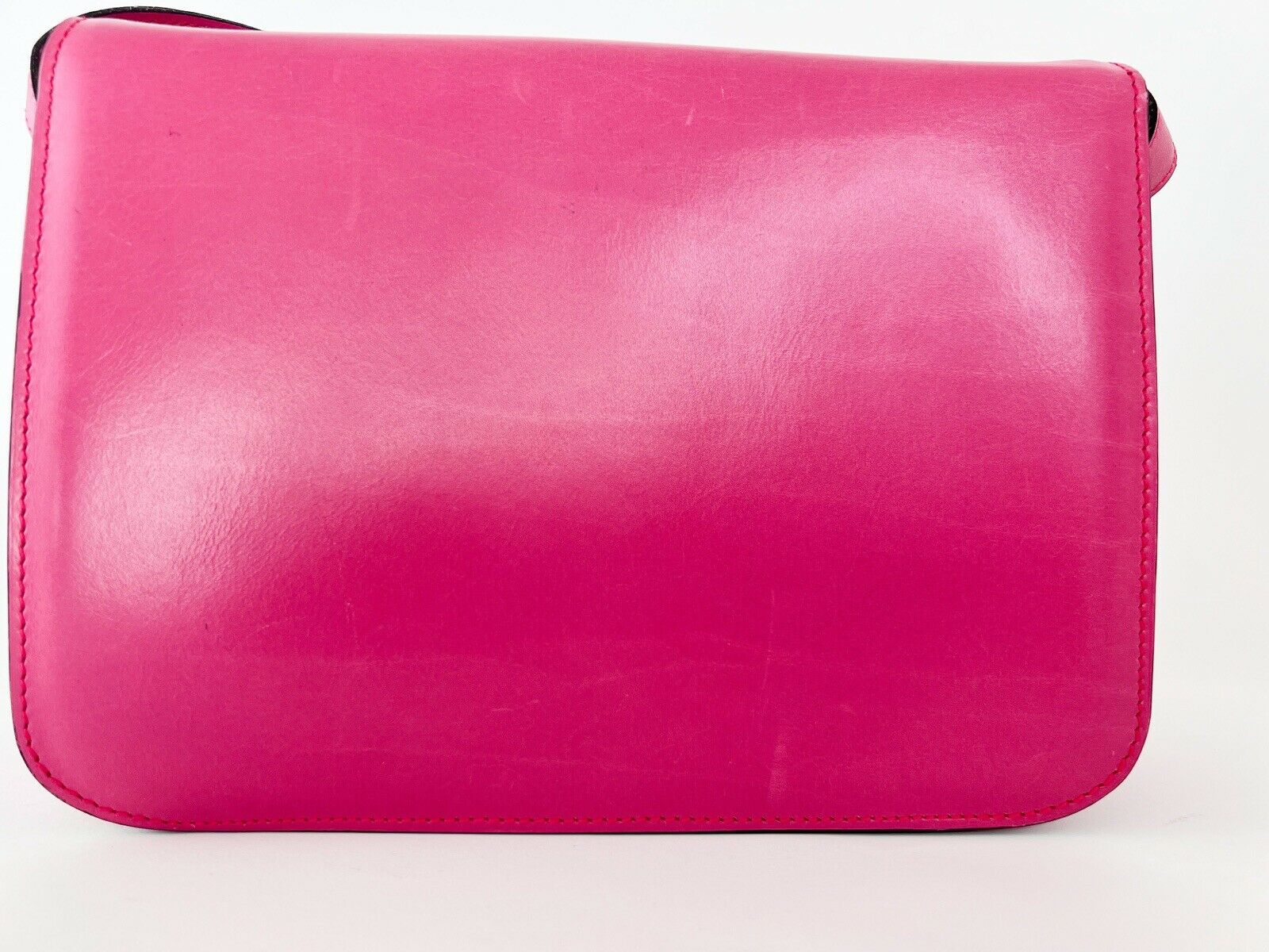 【SOLD OUT】CELINE Leather Shoulder Bag Crossbody Bag Pink Made in Italy Vintage