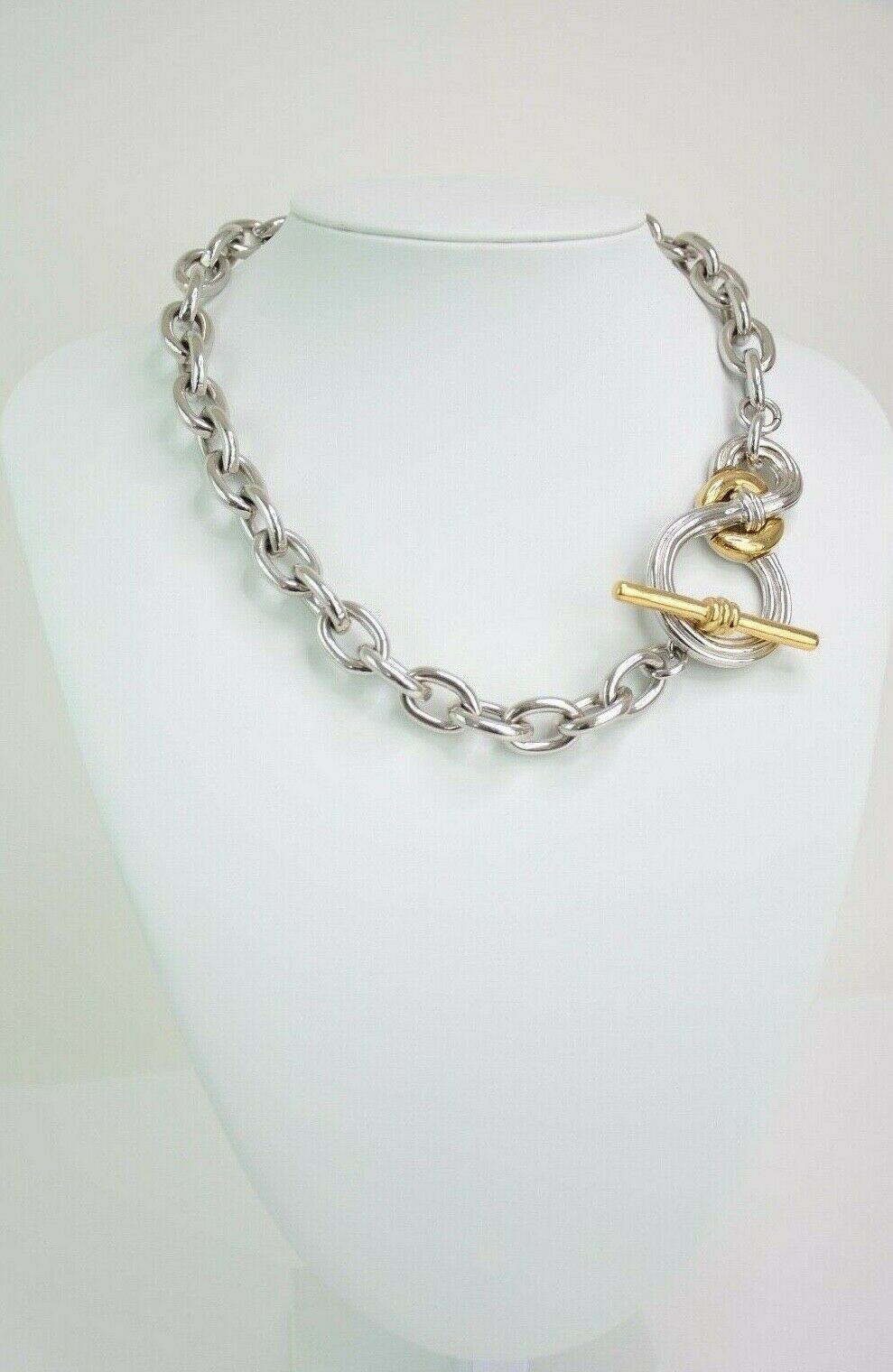 Givenchy Silver Tone Chain Necklace Vintage