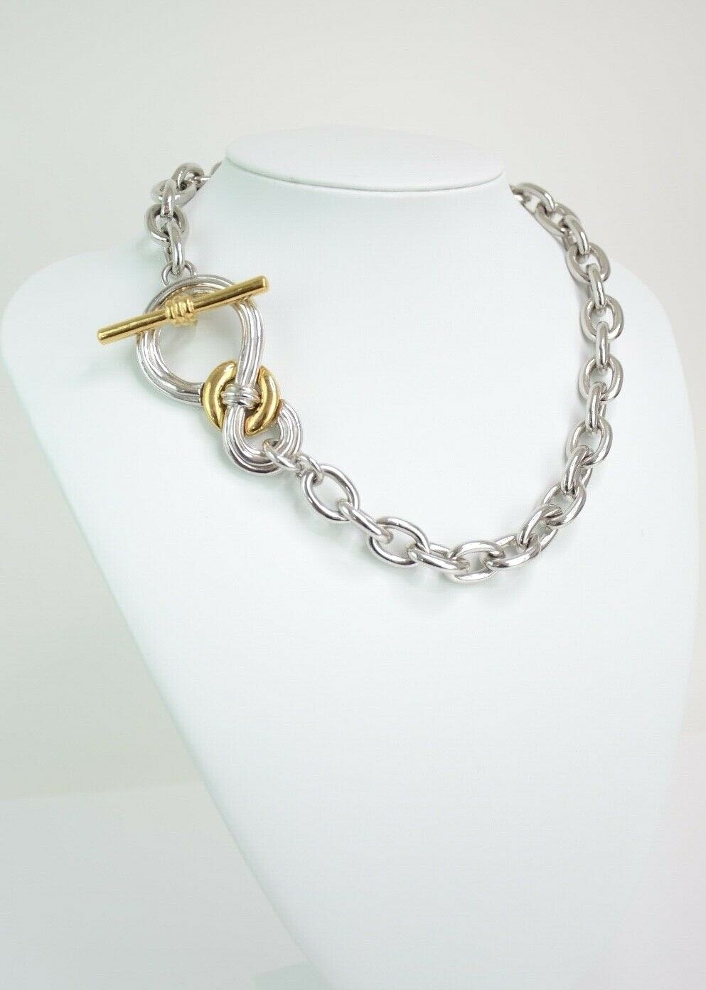 Givenchy Silver Tone Chain Necklace Vintage