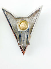 Christian Dior Germany Vintage Silver Tone Arrow Earrings Crystal Rhinestones