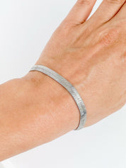 【SOLD OUT】Givenchy Paris New York Silver Tone Logo Bracelet Stylish Vintage