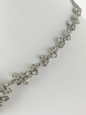 Christian Dior Germany Vintage Choker Necklace Silver Tone Crystal Rhinestone
