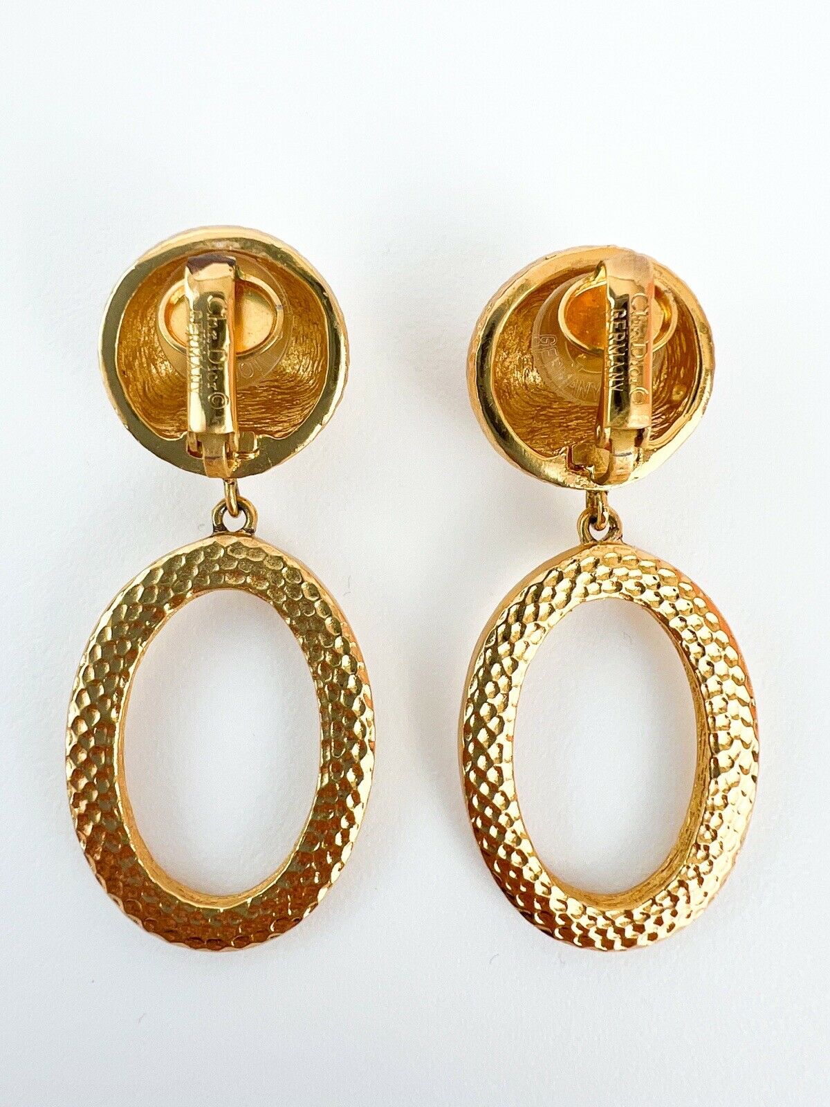 SOLD OUT】Christian Dior Germany Vintage Clip on Hoop Earrings