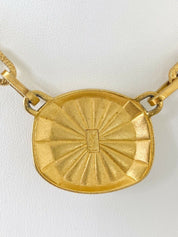 YSL Yves Saint Laurent Vintage Chain Necklace White Gripoix