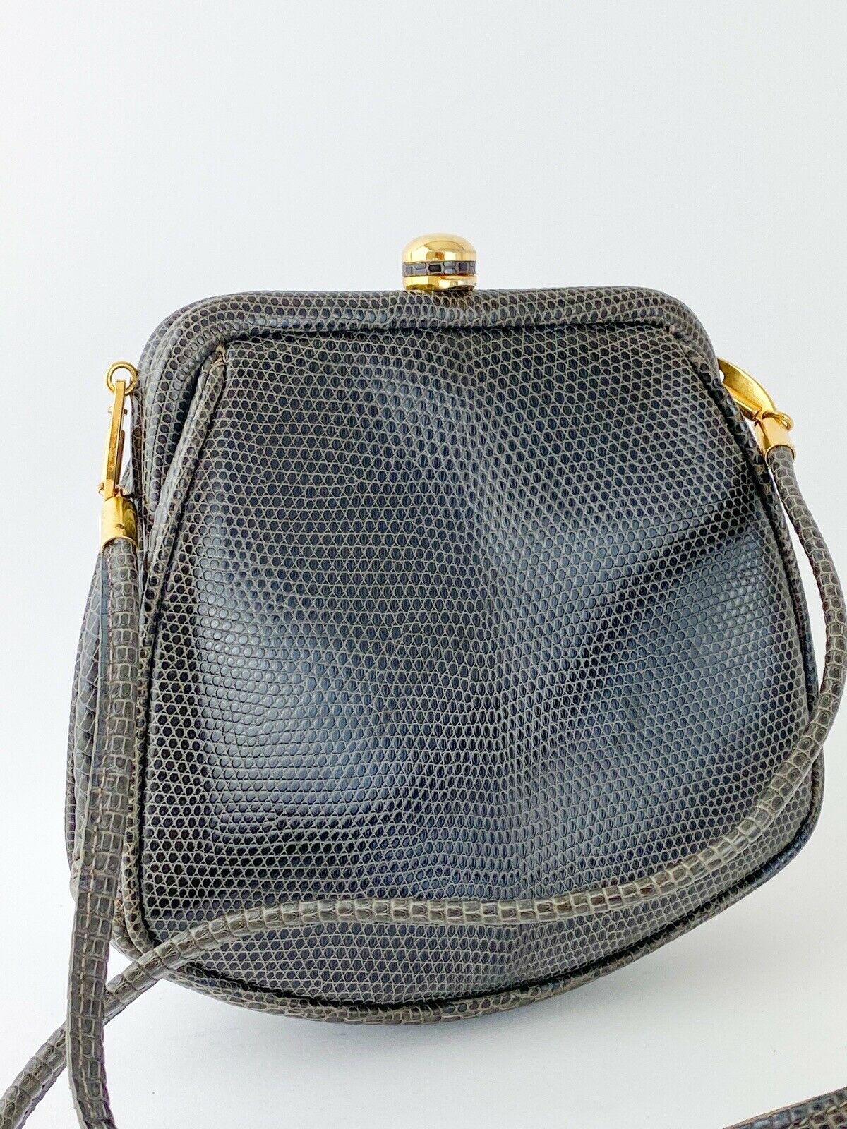 Valentino Garvani Lizard Mini Shoulder Bag Crossbody Bag Made in Italy Vintage