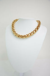 Christian Dior Gold Tone Chain Choker Necklace Bracelet Gorgeous Sets Vintage