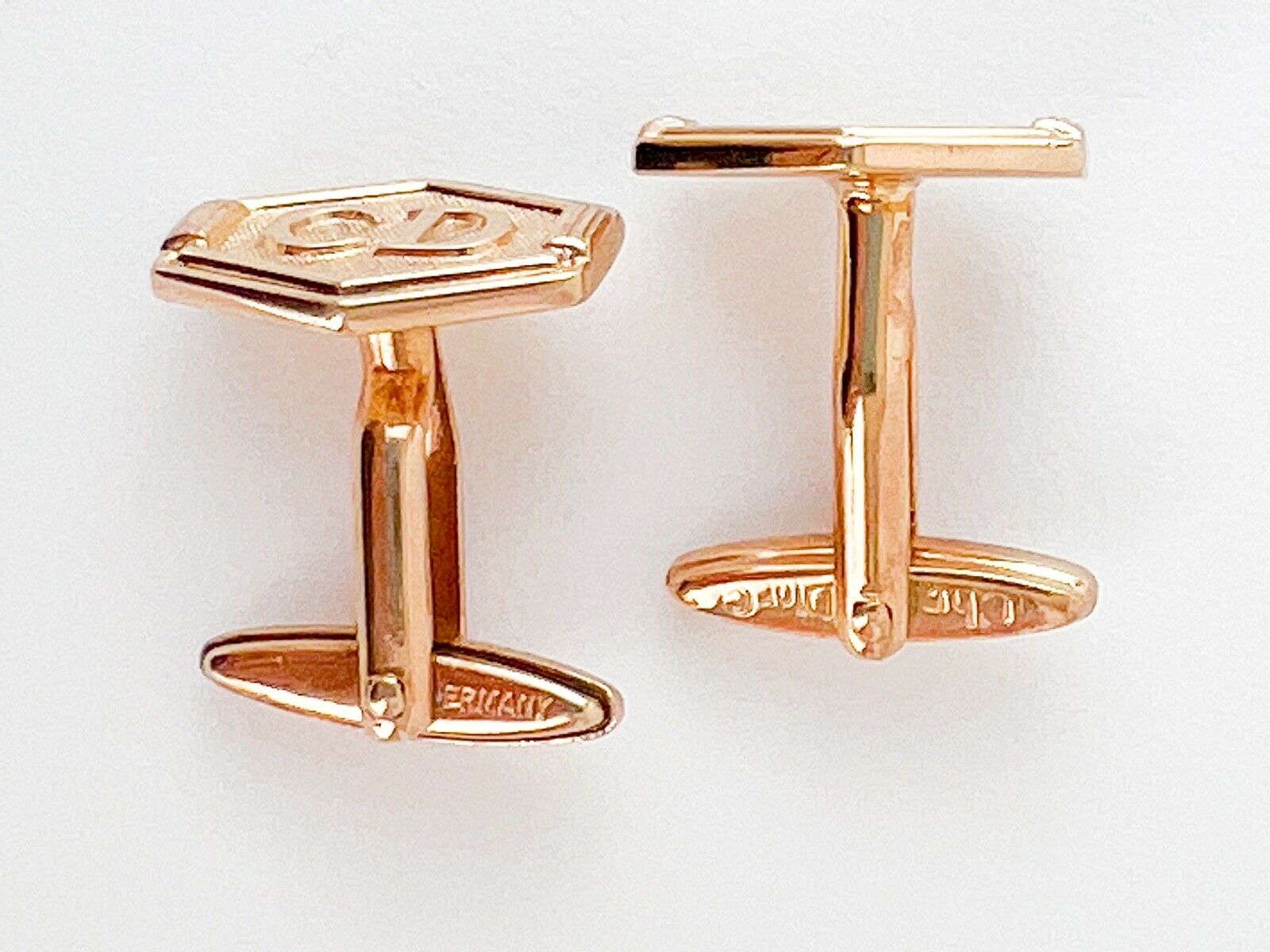【SOLD OUT】Christian Dior Germany Gold Tone Vintage Cufflinks CD initial Logo