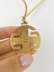 【SOLD OUT】Givenchy Paris New York Vintage Gold Tone Logo Necklace
