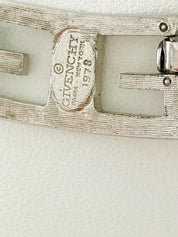 Givenchy Paris New York 1978 Vintage Silver Tone Logo Link Necklace Choker