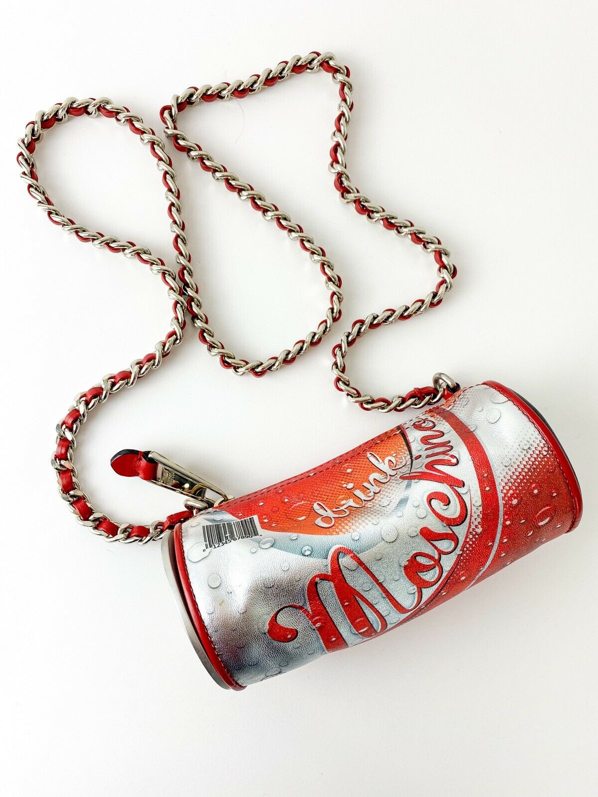 Coca cola, small type, pendant with metal loop, plastic
