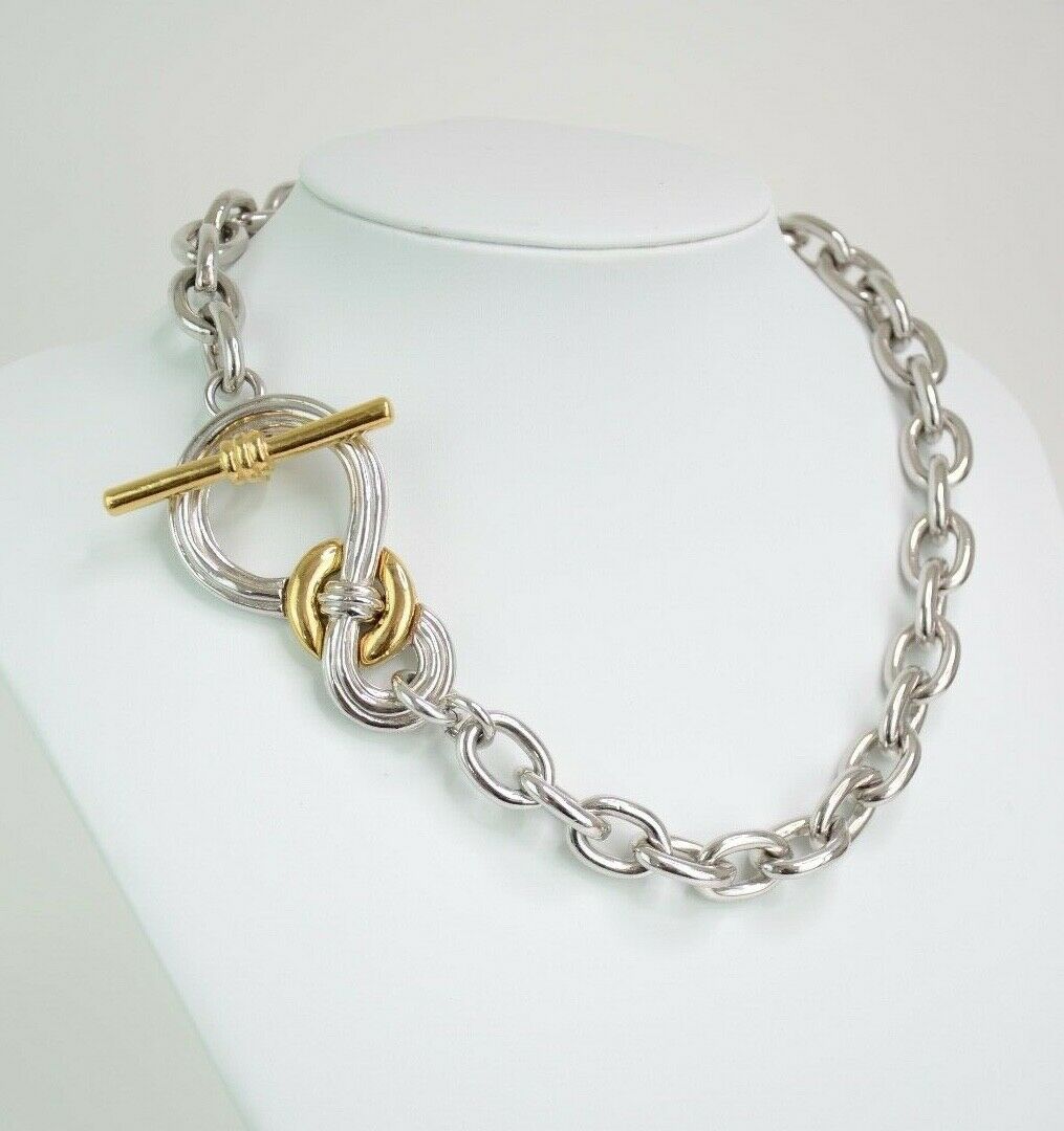 Givenchy Silver Tone Chain Necklace Vintage