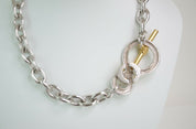 Givenchy Silver Tone Chain Necklace Vintage