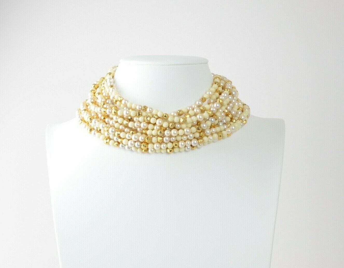 vintage  Dior multi layers faux pearl necklace 