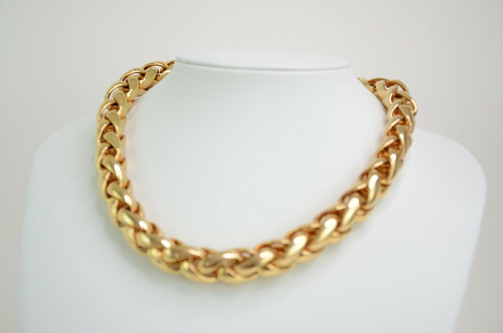 Christian Dior Gold Tone Chain Choker Necklace Bracelet Gorgeous Sets Vintage