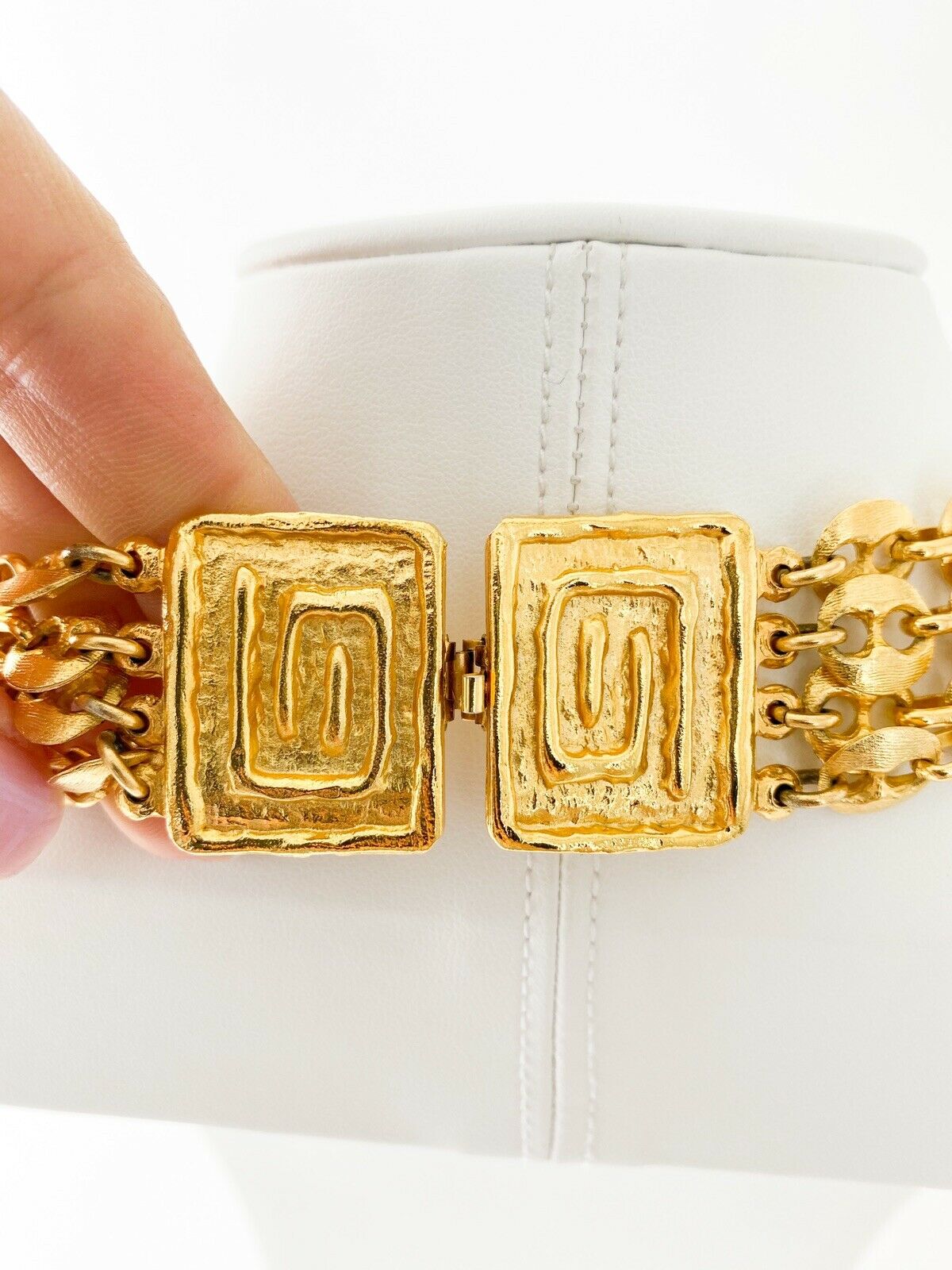 Vintage Multi-Strands Chain Necklace Gold Tone Gorgeous
