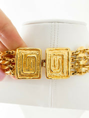 Vintage Multi-Strands Chain Necklace Gold Tone Gorgeous