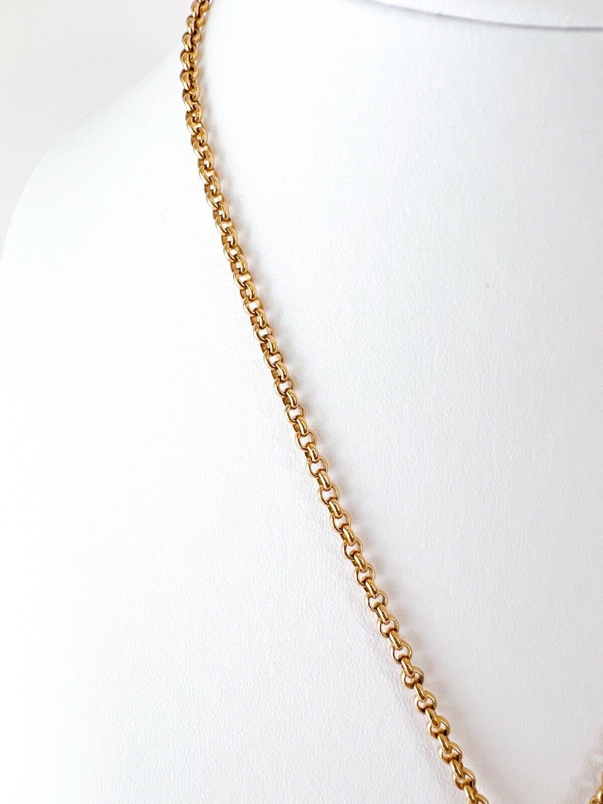 【SOLD OUT】YSL Yves Saint Laurent Vintage Gold Tone Heart Necklace Amber Cabochon
