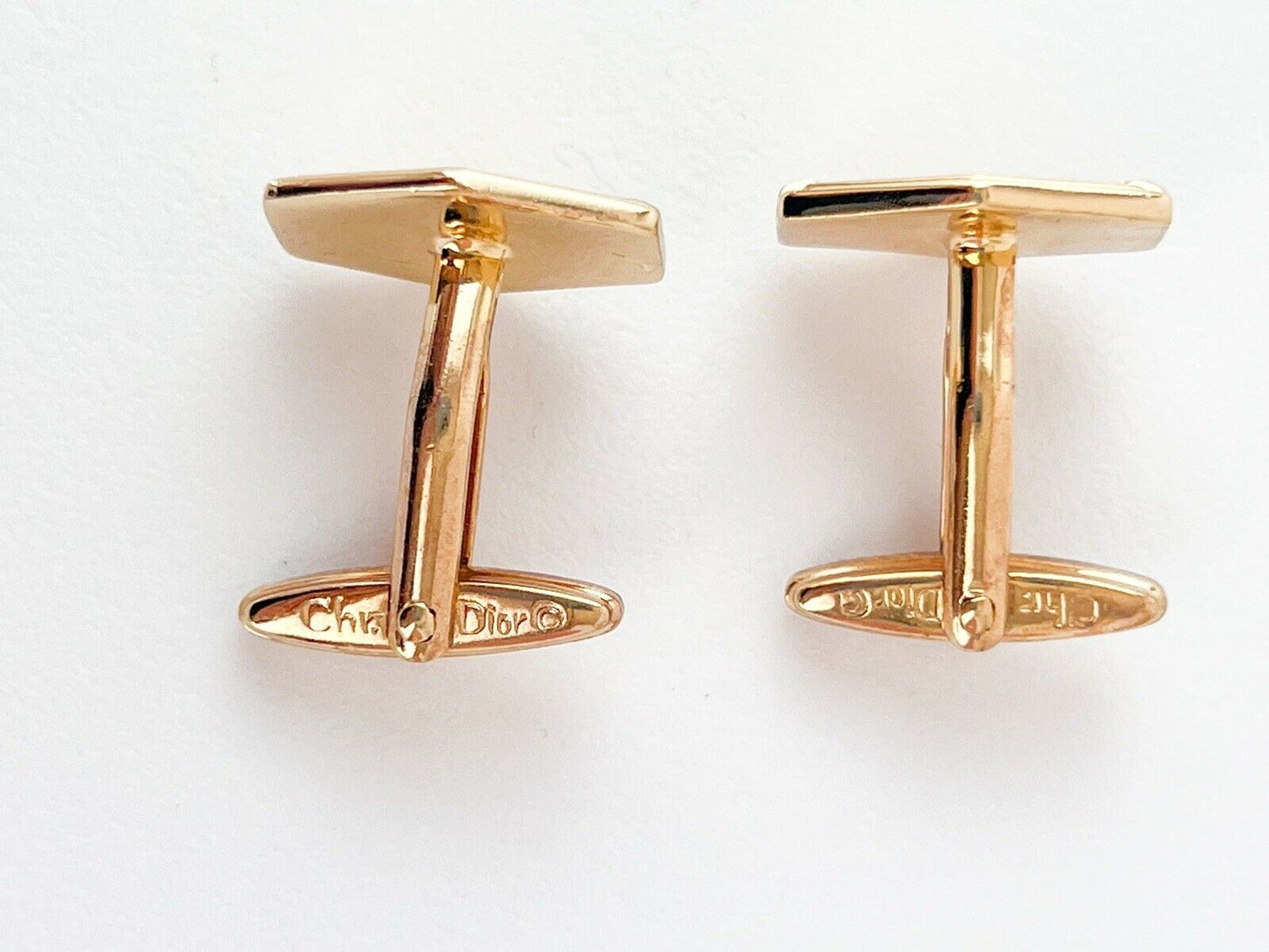 【SOLD OUT】Christian Dior Germany Gold Tone Vintage Cufflinks CD initial Logo