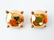 1980`s Yves Saint Laurent Large Earrings Round Made in France, YSL Vintage Clip-on earrings