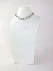 Givenchy Paris New York 1978 Vintage Silver Tone Logo Link Necklace Choker