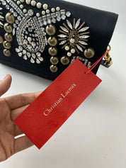 Christian Lacroix New Very Rare Black Satin Shoulder Bag Clutch Bag Handbag Made in Italy