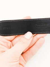 Christian Dior Black D BUCKLE Leather Belt Stunning 75 S