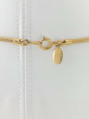 【SOLD OUT】Givenchy Paris New York Vintage Gold Tone Logo Necklace