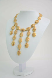 Vintage NINA RICCI Necklace, Gold Tone Necklace, Bug Charm, Choker Necklace, Vintage Rhinestones, Vintage Jewelry, Personalized Gifts