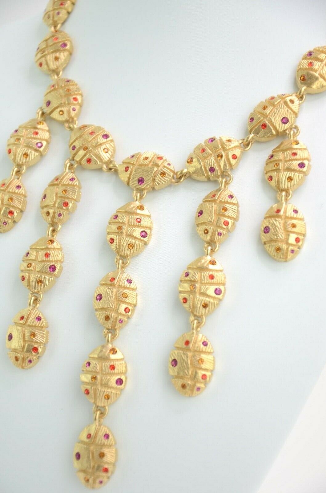 Vintage NINA RICCI Necklace, Gold Tone Necklace, Bug Charm, Choker Necklace, Vintage Rhinestones, Vintage Jewelry, Personalized Gifts