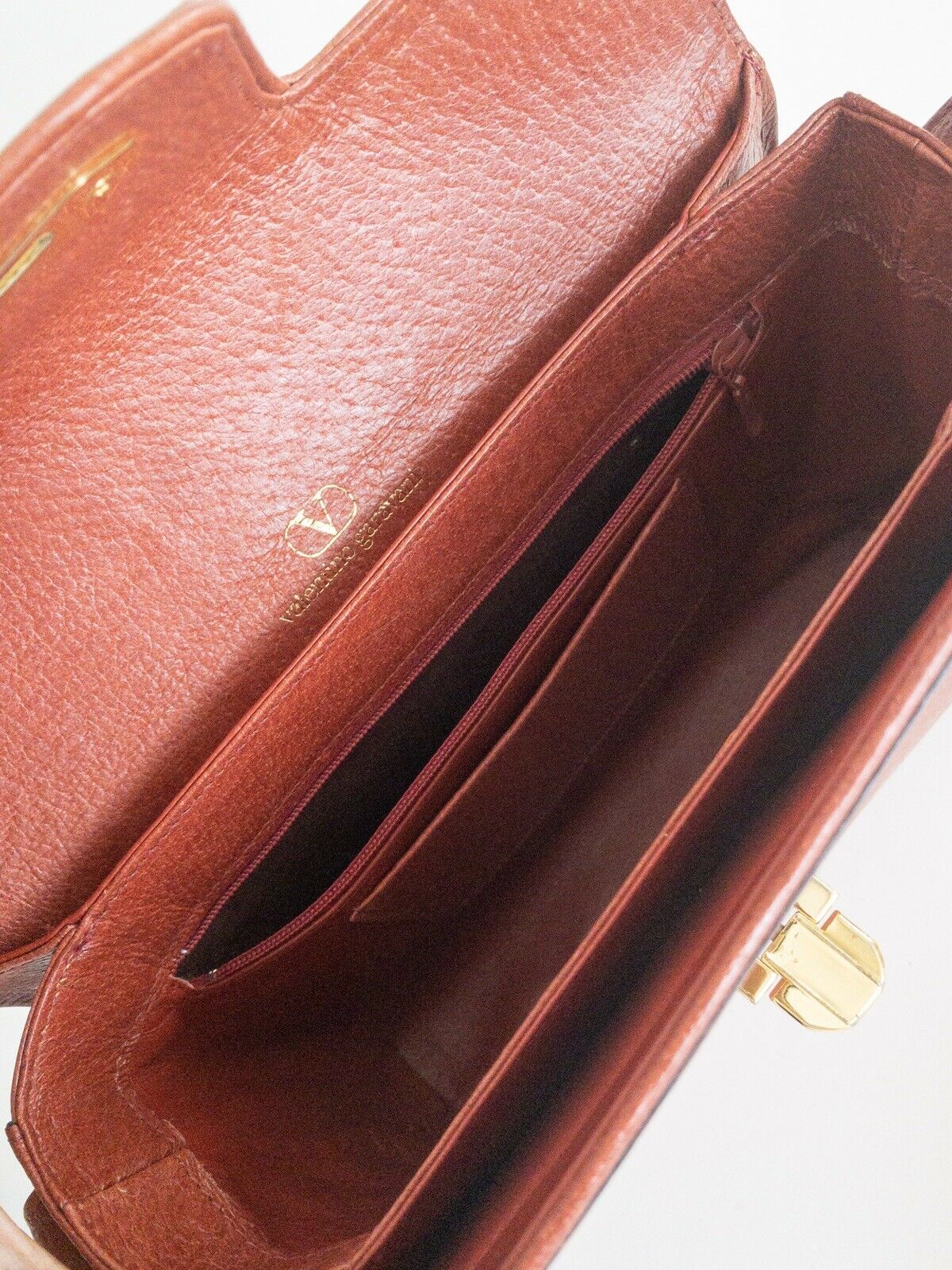 Valentino Garavani 2 Ways Shoulder Bag Crossbody Bag Red/Brick Vintage