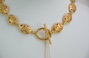 Vintage NINA RICCI Necklace, Gold Tone Necklace, Bug Charm, Choker Necklace, Vintage Rhinestones, Vintage Jewelry, Personalized Gifts