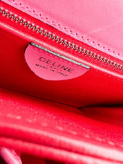【SOLD OUT】CELINE Leather Shoulder Bag Crossbody Bag Pink Made in Italy Vintage