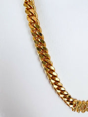 【SOLD OUT】Moschino Vintage Gold Tone Choker Necklace Chain Logo Charm