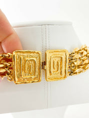 Vintage Multi-Strands Chain Necklace Gold Tone Gorgeous