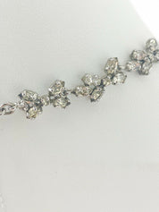 Christian Dior Germany Vintage Choker Necklace Silver Tone Crystal Rhinestone