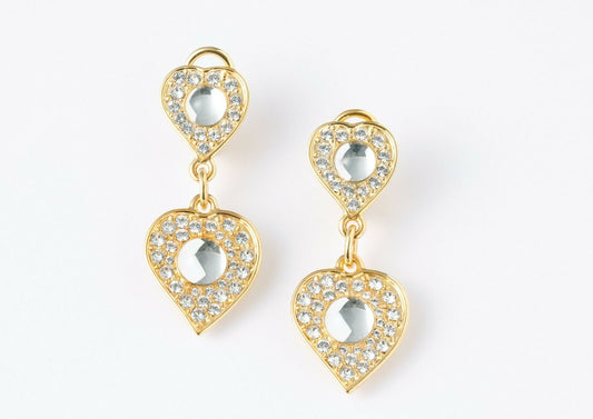  Cabochon Heart earrings 925 