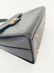 Valentino Garavani Black Top Handle Leather Bag Black Vintage
