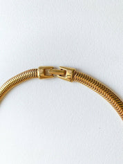 P&M Paris Massive Rhinestones Gold Tone Choker Necklace Vintage