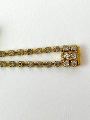 【SOLD OUT】YSL Yves Saint Laurent Vintage Gold Tone Bracelet Butterfly Pearl Crystal