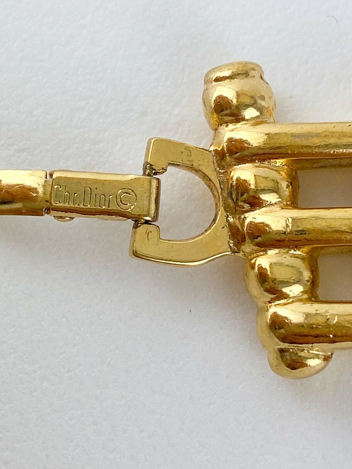 Christian Dior Gold Tone Vintage Chain Bracelet Gorgeous