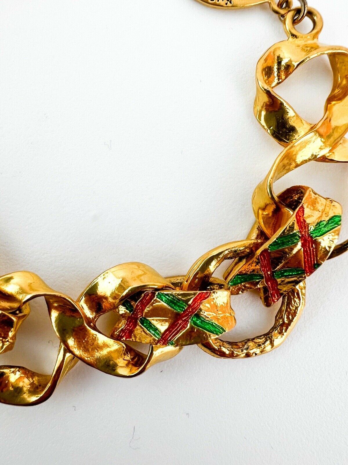 【SOLD OUT】 YSL Yves Saint Laurent Vintage Link Bracelet Gold Tone